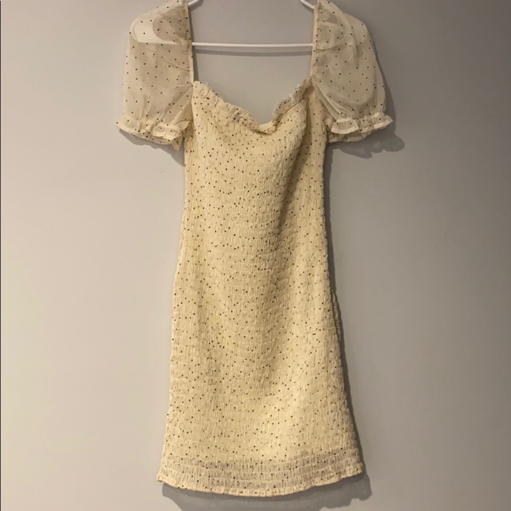 Off the shoulder scrunch dress